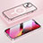 Carcasa Bumper Lujo Marco de Metal y Plastico Funda con Mag-Safe Magnetic LF1 para Apple iPhone 13 Oro Rosa