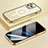 Carcasa Bumper Lujo Marco de Metal y Plastico Funda con Mag-Safe Magnetic LF1 para Apple iPhone 15 Pro Max Oro