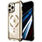 Carcasa Bumper Lujo Marco de Metal y Plastico Funda con Mag-Safe Magnetic LF2 para Apple iPhone 14 Pro Oro