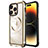 Carcasa Bumper Lujo Marco de Metal y Plastico Funda con Mag-Safe Magnetic LF4 para Apple iPhone 14 Pro Max Oro