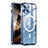 Carcasa Bumper Lujo Marco de Metal y Plastico Funda con Mag-Safe Magnetic LK1 para Apple iPhone 15 Azul