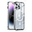 Carcasa Bumper Lujo Marco de Metal y Plastico Funda con Mag-Safe Magnetic LK1 para Apple iPhone 16 Pro Max Plata