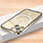 Carcasa Bumper Lujo Marco de Metal y Plastico Funda con Mag-Safe Magnetic LK2 para Apple iPhone 14 Oro