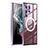 Carcasa Bumper Lujo Marco de Metal y Plastico Funda con Mag-Safe Magnetic P01 para Samsung Galaxy S22 Ultra 5G Morado