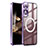 Carcasa Bumper Lujo Marco de Metal y Plastico Funda con Mag-Safe Magnetic P01 para Samsung Galaxy S24 5G Morado