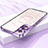 Carcasa Bumper Lujo Marco de Metal y Plastico Funda con Mag-Safe Magnetic para Samsung Galaxy S24 5G Morado