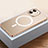 Carcasa Bumper Lujo Marco de Metal y Plastico Funda con Mag-Safe Magnetic QC2 para Apple iPhone 12 Mini Oro