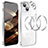 Carcasa Bumper Lujo Marco de Metal y Plastico Funda LF5 para Apple iPhone 15 Plata