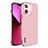 Carcasa Bumper Lujo Marco de Metal y Plastico Funda LF6 para Apple iPhone 13 Pro Max Oro Rosa