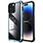 Carcasa Bumper Lujo Marco de Metal y Plastico Funda LF6 para Apple iPhone 14 Pro Max Azul