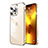 Carcasa Bumper Lujo Marco de Metal y Plastico Funda LF7 para Apple iPhone 13 Pro Max Oro