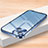 Carcasa Bumper Lujo Marco de Metal y Plastico Funda LK2 para Apple iPhone 15 Azul