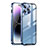 Carcasa Bumper Lujo Marco de Metal y Plastico Funda LO1 para Apple iPhone 14 Pro Azul