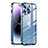 Carcasa Bumper Lujo Marco de Metal y Plastico Funda LO1 para Apple iPhone 14 Pro Max Azul