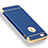 Carcasa Bumper Lujo Marco de Metal y Plastico Funda M01 para Apple iPhone 5S Azul