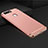 Carcasa Bumper Lujo Marco de Metal y Plastico Funda M01 para Oppo A7 Oro Rosa