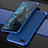 Carcasa Bumper Lujo Marco de Metal y Plastico Funda M01 para Oppo R15X Azul