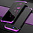 Carcasa Bumper Lujo Marco de Metal y Plastico Funda M01 para Oppo R15X Morado