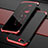 Carcasa Bumper Lujo Marco de Metal y Plastico Funda M01 para Oppo R15X Rojo y Negro