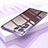 Carcasa Bumper Lujo Marco de Metal y Plastico Funda M01 para Samsung Galaxy S21 Ultra 5G Morado