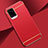 Carcasa Bumper Lujo Marco de Metal y Plastico Funda M01 para Vivo V20 Pro 5G Rojo