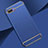 Carcasa Bumper Lujo Marco de Metal y Plastico Funda M02 para Oppo A5 Azul