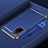 Carcasa Bumper Lujo Marco de Metal y Plastico Funda P01 para Oppo A56 5G Azul