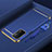 Carcasa Bumper Lujo Marco de Metal y Plastico Funda P01 para Oppo A93 5G Azul