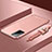 Carcasa Bumper Lujo Marco de Metal y Plastico Funda P01 para Oppo A93s 5G Oro Rosa