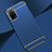 Carcasa Bumper Lujo Marco de Metal y Plastico Funda P02 para Oppo A53s 5G Azul