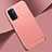 Carcasa Bumper Lujo Marco de Metal y Plastico Funda P02 para Oppo A74 5G Oro Rosa