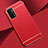 Carcasa Bumper Lujo Marco de Metal y Plastico Funda P02 para Oppo A74 5G Rojo