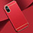 Carcasa Bumper Lujo Marco de Metal y Plastico Funda para Huawei Honor 50 5G Rojo