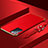 Carcasa Bumper Lujo Marco de Metal y Plastico Funda para Oppo Reno6 5G Rojo