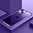 Carcasa Bumper Lujo Marco de Metal y Plastico Funda QC4 para Apple iPhone 14 Morado