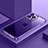 Carcasa Bumper Lujo Marco de Metal y Plastico Funda QC4 para Apple iPhone 16 Pro Max Morado