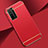 Carcasa Bumper Lujo Marco de Metal y Plastico Funda T01 para Huawei Nova 7 SE 5G Rojo