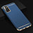 Carcasa Bumper Lujo Marco de Metal y Plastico Funda T02 para Oppo Reno3 Azul