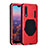 Carcasa Bumper Lujo Marco de Metal y Silicona Funda K01 para Huawei P20 Pro Rojo