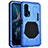 Carcasa Bumper Lujo Marco de Metal y Silicona Funda T01 para Huawei Honor 20 Pro Azul