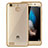 Carcasa Bumper Silicona Transparente Mate para Huawei Enjoy 5S Oro