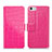Carcasa de Cuero Cartera con Soporte Cocodrilo para Apple iPhone 5 Rosa Roja