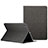 Carcasa de Cuero Cartera con Soporte L01 para Apple iPad Mini 2 Negro