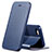 Carcasa de Cuero Cartera con Soporte L01 para Apple iPhone SE Azul