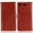 Carcasa de Cuero Cartera con Soporte L01 para Sony Xperia XZ1 Compact Marron