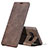 Carcasa de Cuero Cartera con Soporte L04 para Samsung Galaxy Note 8 Duos N950F Marron