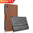 Carcasa de Cuero Cartera con Teclado para Huawei MediaPad T3 10 AGS-L09 AGS-W09 Marron