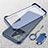 Carcasa Dura Cristal Plastico Funda Rigida Sin Marco Transparente con Magnetico Anillo de dedo Soporte para Vivo V23 Pro 5G Azul