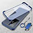 Carcasa Dura Cristal Plastico Funda Rigida Sin Marco Transparente con Magnetico Anillo de dedo Soporte para Vivo X70 Pro+ Plus 5G Azul