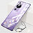 Carcasa Dura Cristal Plastico Funda Rigida Sin Marco Transparente para Huawei P60 Morado